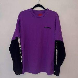 Supreme faux double layer long sleeve medium